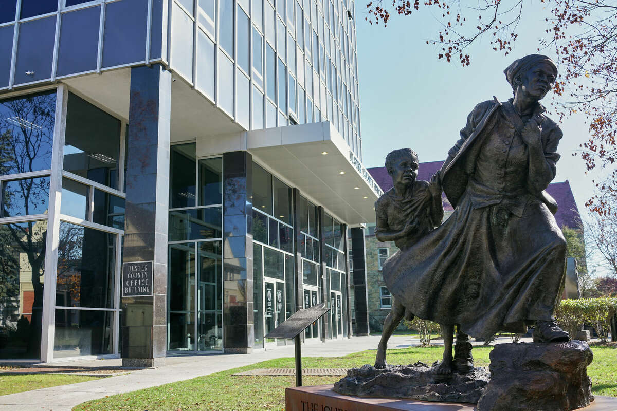 “Journey to Freedom,” a traveling statue of abolitionist Harriet Tubman, outside the Ulster County Office Building on Nov. 2, 2022.
