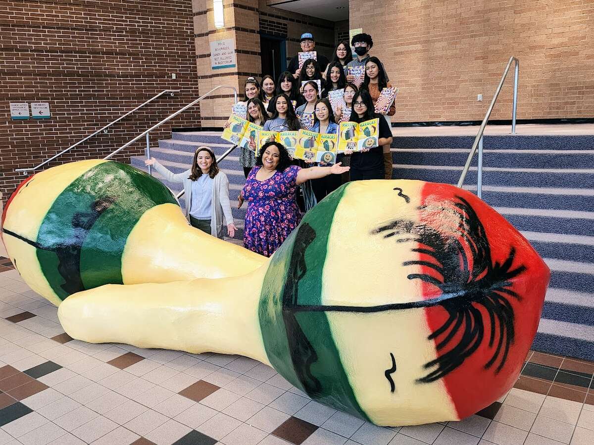 United South Middle School teacher Monika Sanchez and her former students were recognized Wednesday, Nov. 2 for their art project of giant papier-mache maracas being featured in the latest Ripley's Believe It or Not! book.