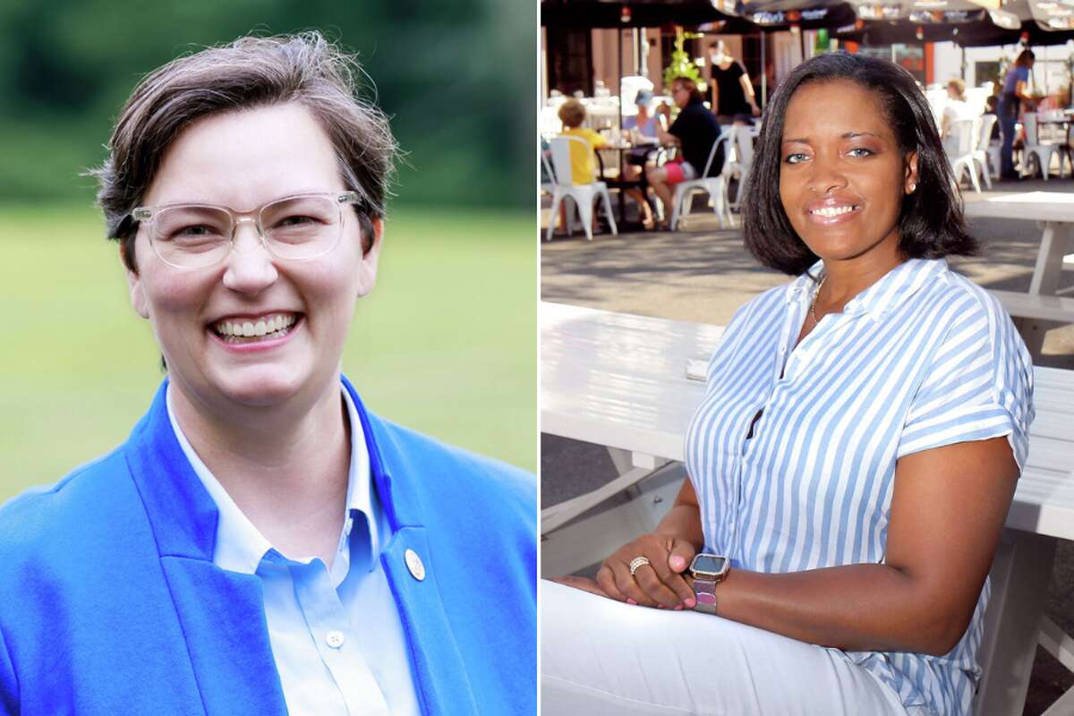 The candidates for state representative in the 143rd District: Left, Democratic candidate Dominique Johnson. Right: Republican candidate Nicole Hampton.