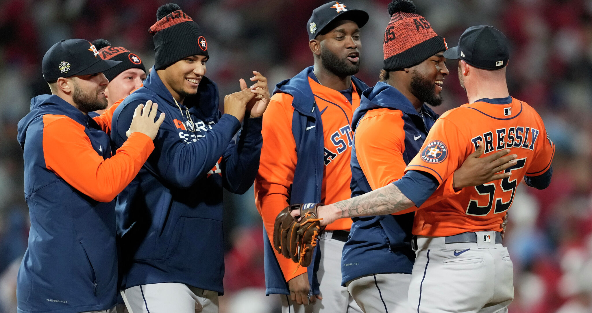 Astros tie up World Series at 2-2 with 5-0 win over Phillies, as Houston  pitchers throw NO-HITTER