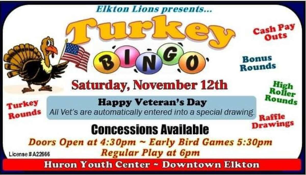 Elkton's Lions Club turkey bingo offers cash payout, turkey payouts and a  Detroit Pistons ticket raffle