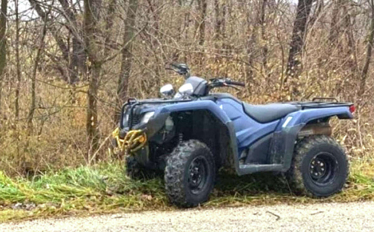 Someone went into a shed in the 2100 block of Heitz Road and took a blue 2019 Honda Rancher all-terrain vehicle.  