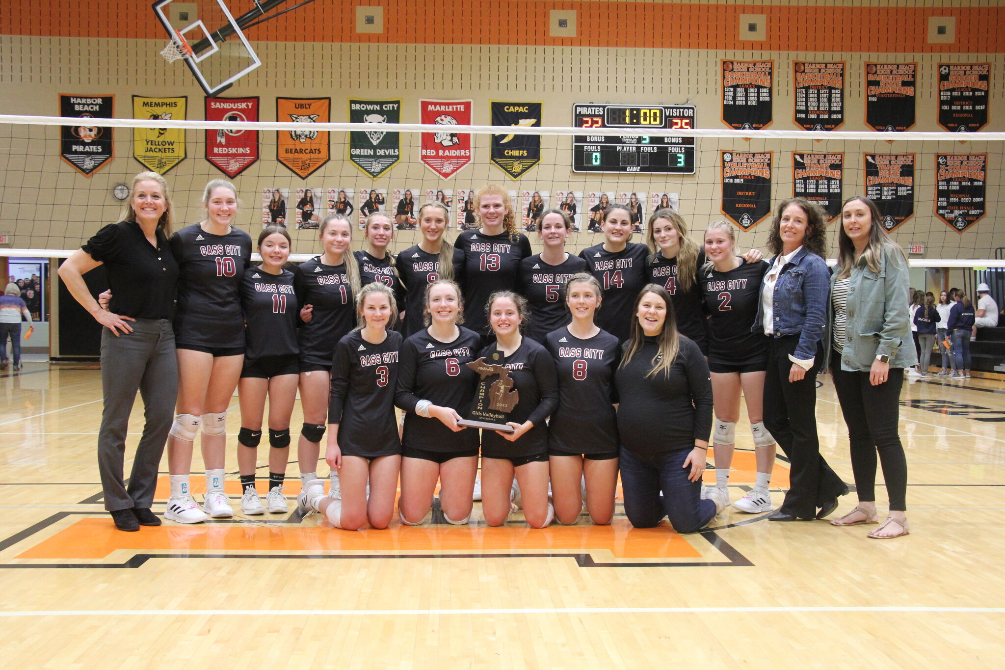 Ubly, Cass City varsity volleyball teams win district titles