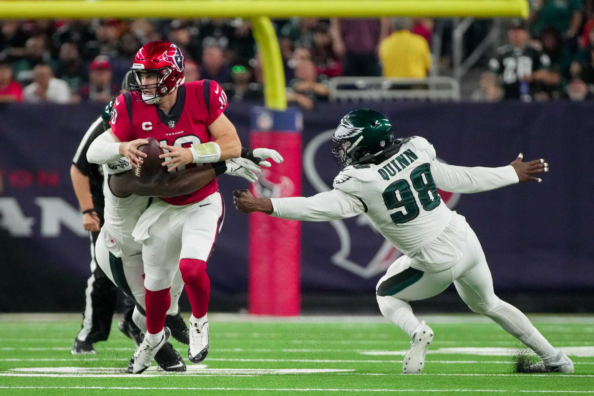 Hurts, Eagles beat Texans 29-17 for their first 8-0 start - WHYY