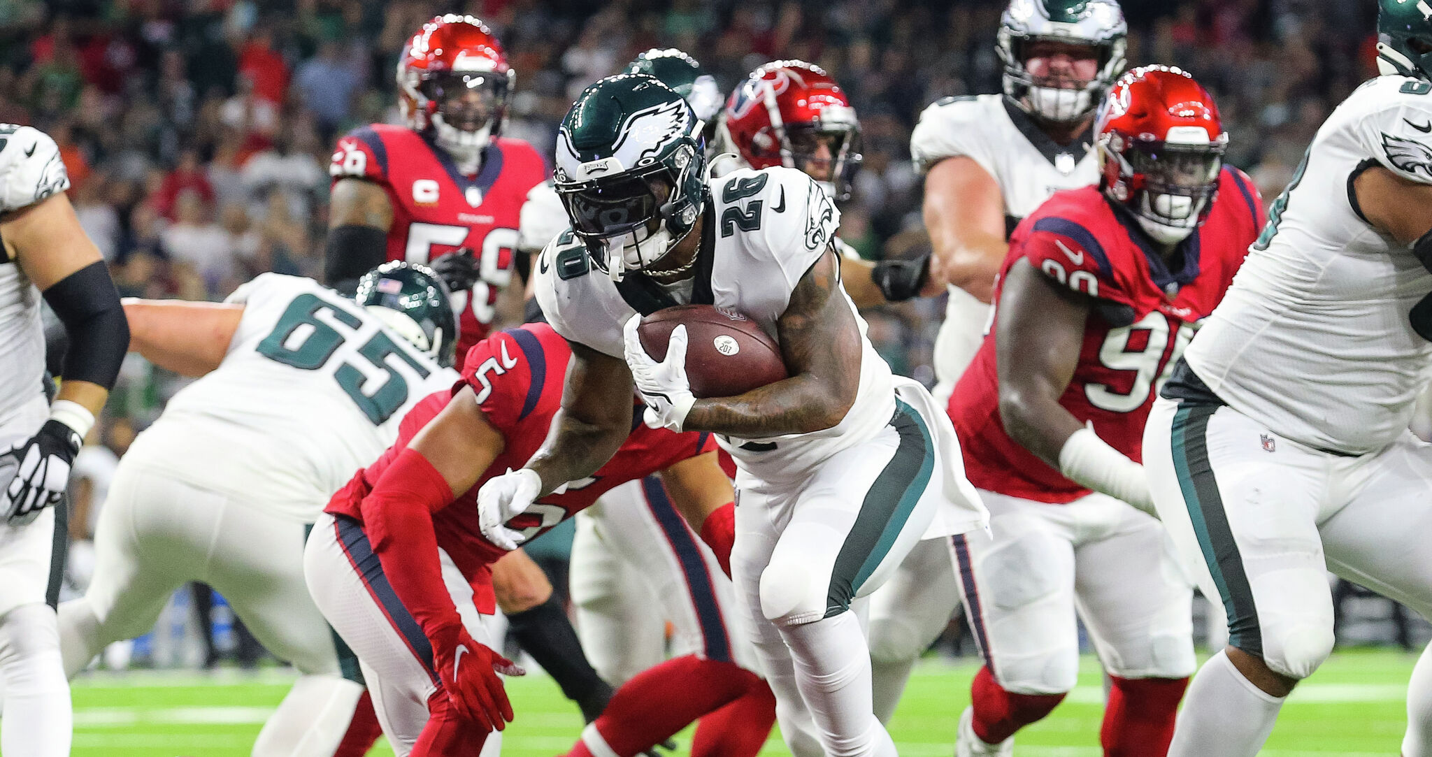 Philadelphia Eagles strong safety Jalen Mills warms up during the