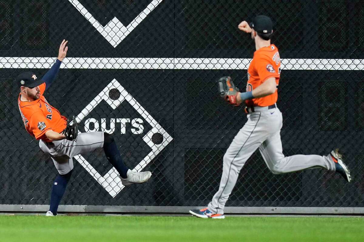 Astros OF Kyle Tucker's hilarious 8-word message to Chas McCormick after  huge World Series catch