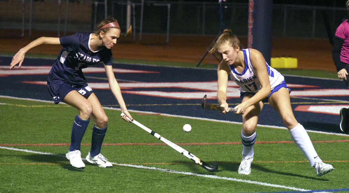 Darien shuts out Staples for FCIAC field hockey championship.