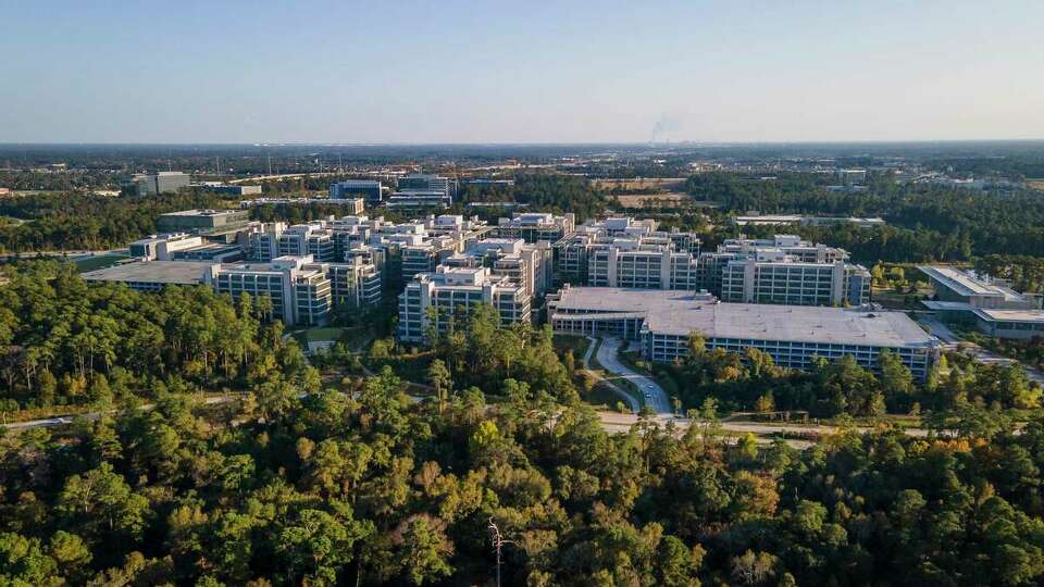 Exxon Mobil's headquarters in Spring, Texas in 2020. 