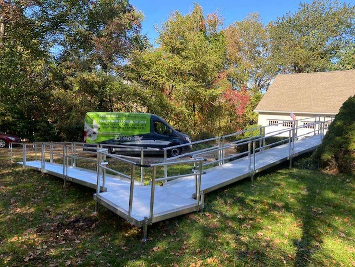 A ramp offers seniors the option to remain in their home.