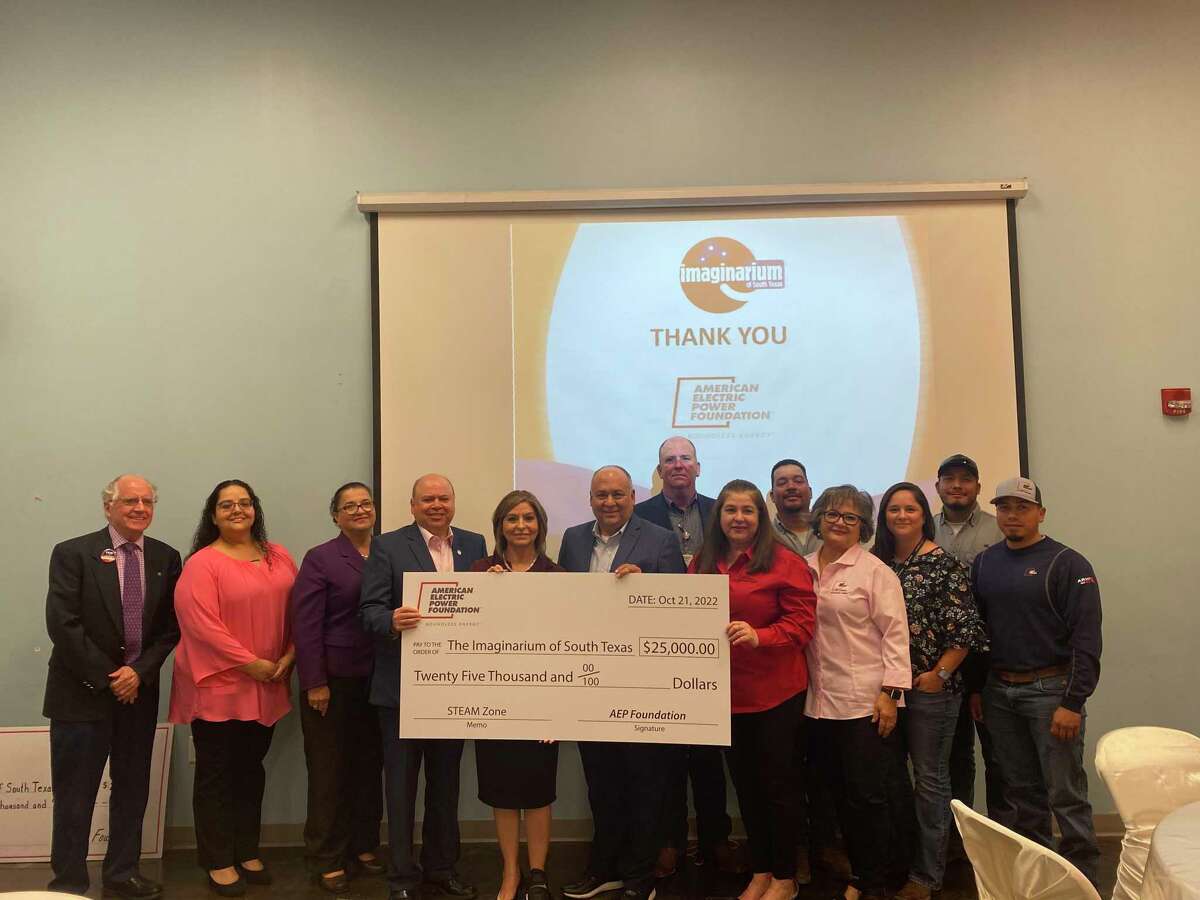 AEP has donated $25,000 for the Imaginarium of South Texas to be used to underwrite the Science, Technology, Engineering, Art, and Mathematics program.