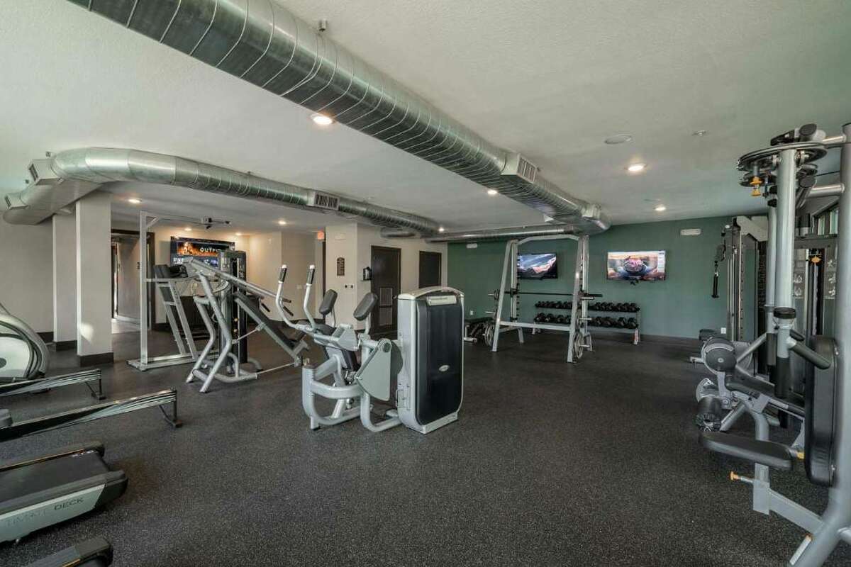 One amenity is the fitness center.