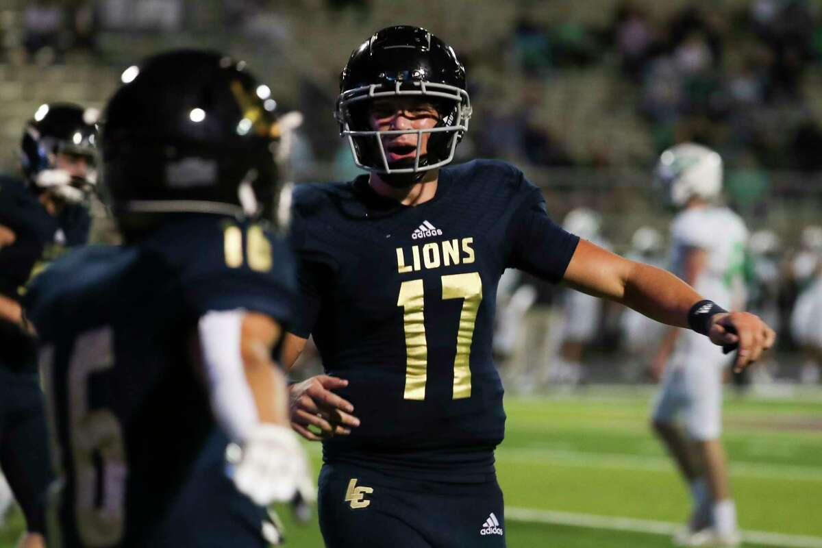 Lake Creek quarterback Cade Tessier (170, shown here earlier this month, had four total touchdowns in a 78-14 win over Leander Rouse Friday night in College Station.