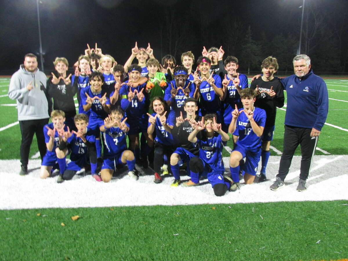 Litchfield's boys soccer team won the Berkshire League's first-ever league tournament championship with a convincing win over Shepaug Valley Friday night at Nonnewaug High School.