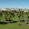 People enjoy a sunny Sunday at Dolores Park in the Mission District of San Francisco. The park is one of the most cherished green spaces in the entire city.