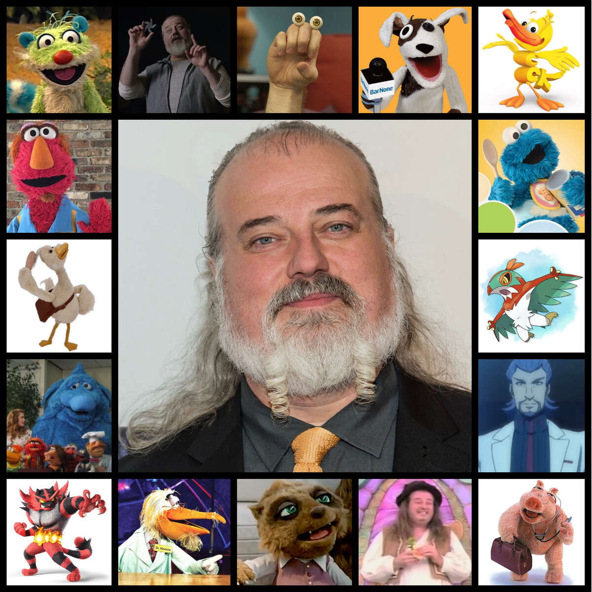 Actor Tyler Bunch with some of the characters he's voiced.