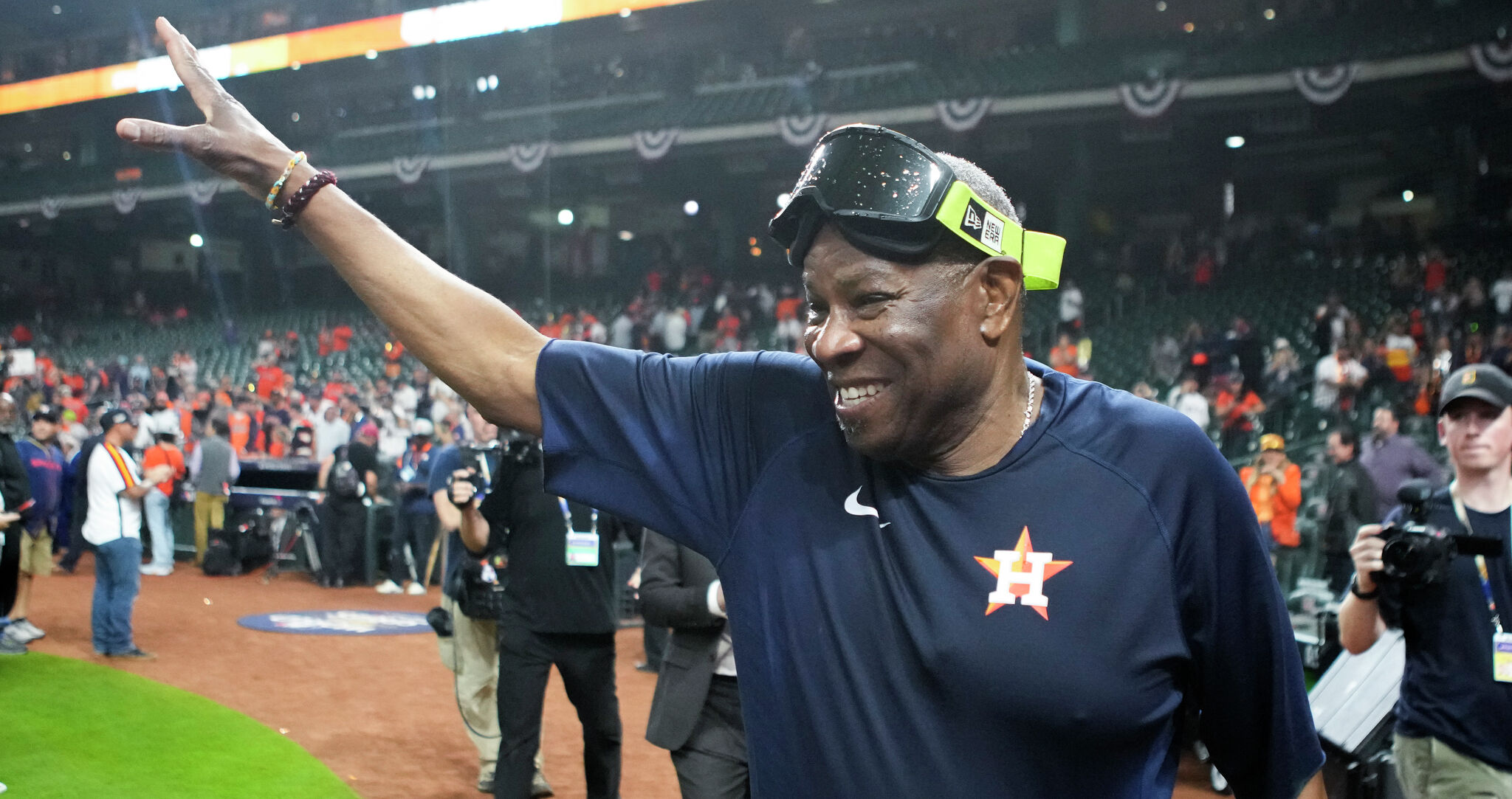 PURE JOY: See the smiles on the field as the Houston Astros