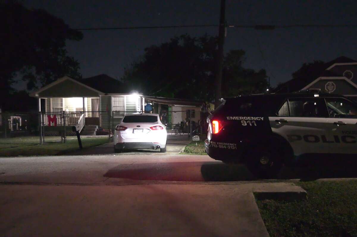 A home in southeast Houston where police say a man was struck by possible celebratory gunfire following the Astros' World Series win.