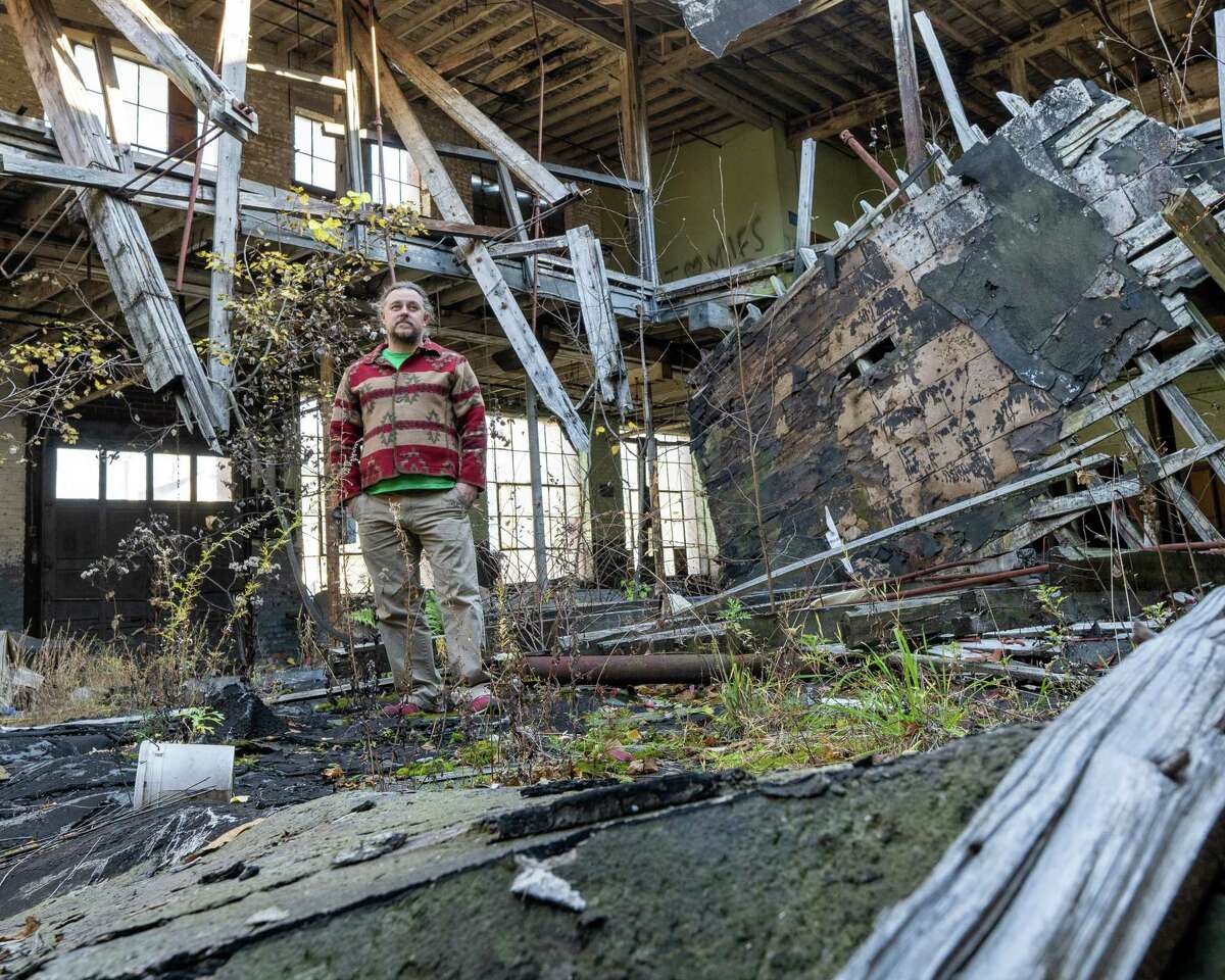 Jasen VonGuinness, of Unihog, a powerhouse in Hoosick Falls renovation