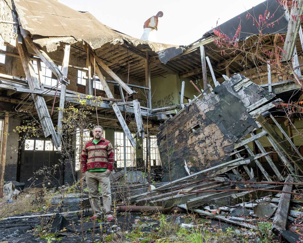 Jasen VonGuinness, of Unihog, a powerhouse in Hoosick Falls renovation
