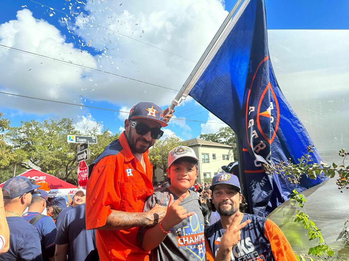 High-spirited Houston Astros fans recreated the viral hat toss from the  2017 World Series title celebration