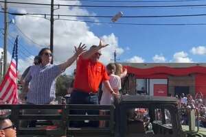 Ted Cruz struck with beer can during Astros World Series parade