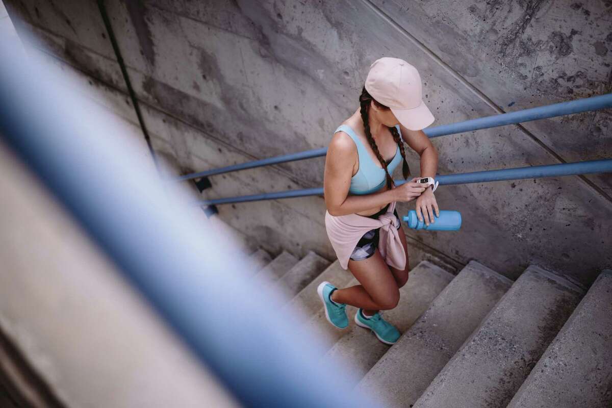 Tune into the physical sensation you feel in your body while doing a chosen activity, such as taking the stairs. Switch from thinking faculties into feeling faculties. 