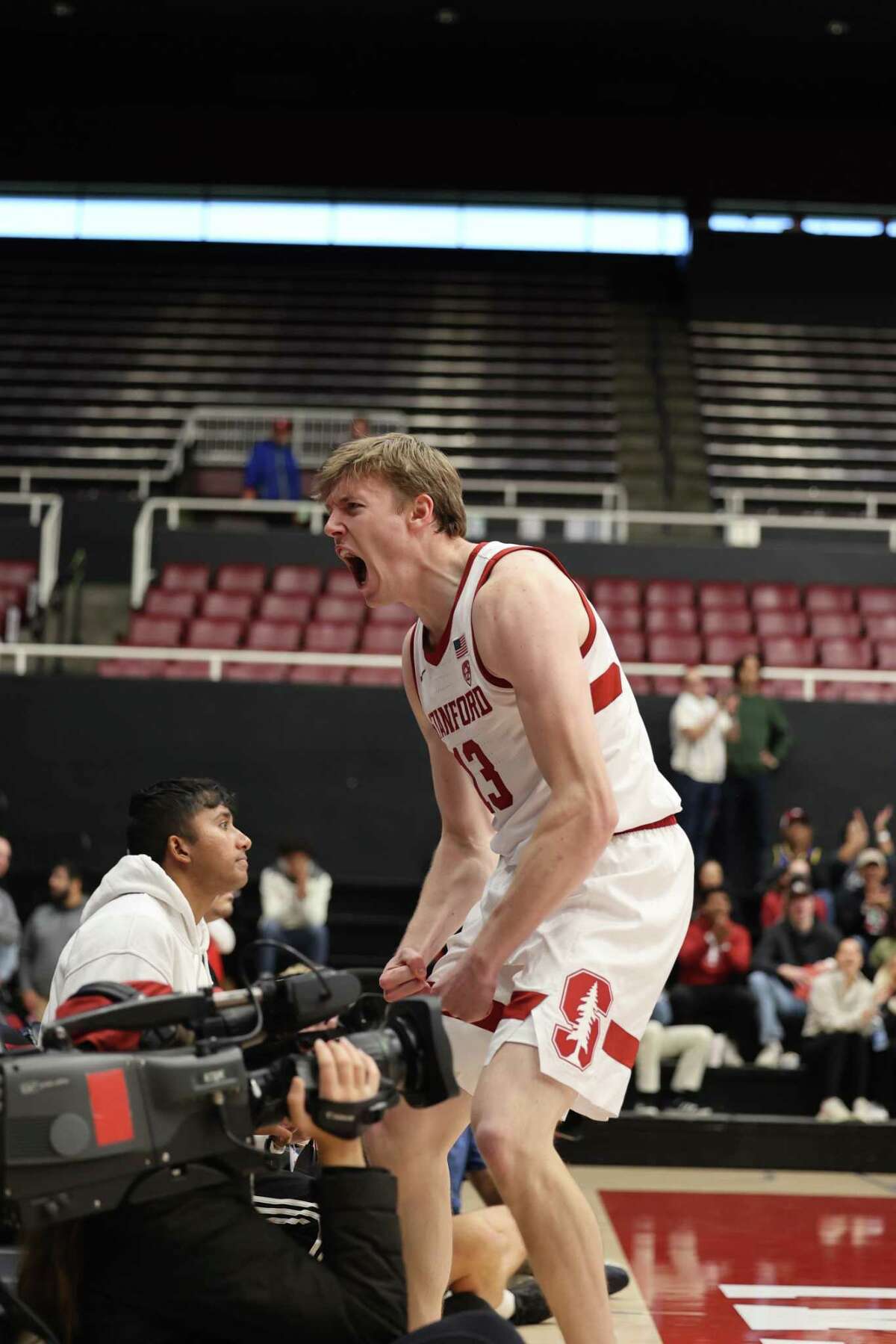 Stanford’s Michael Jones is pumped during the Cardinal’s win over Pacific. The Davidson transfer had a game-high 31 points.