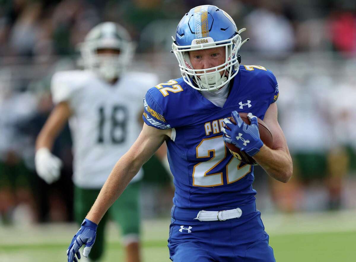 Grant McGovern pulled in a 60-yard TD pass on Serra's first play from scrimmage on Saturday, sending the Padres on their way to a 43-7 defeat of Sacred Heart Cathedral.