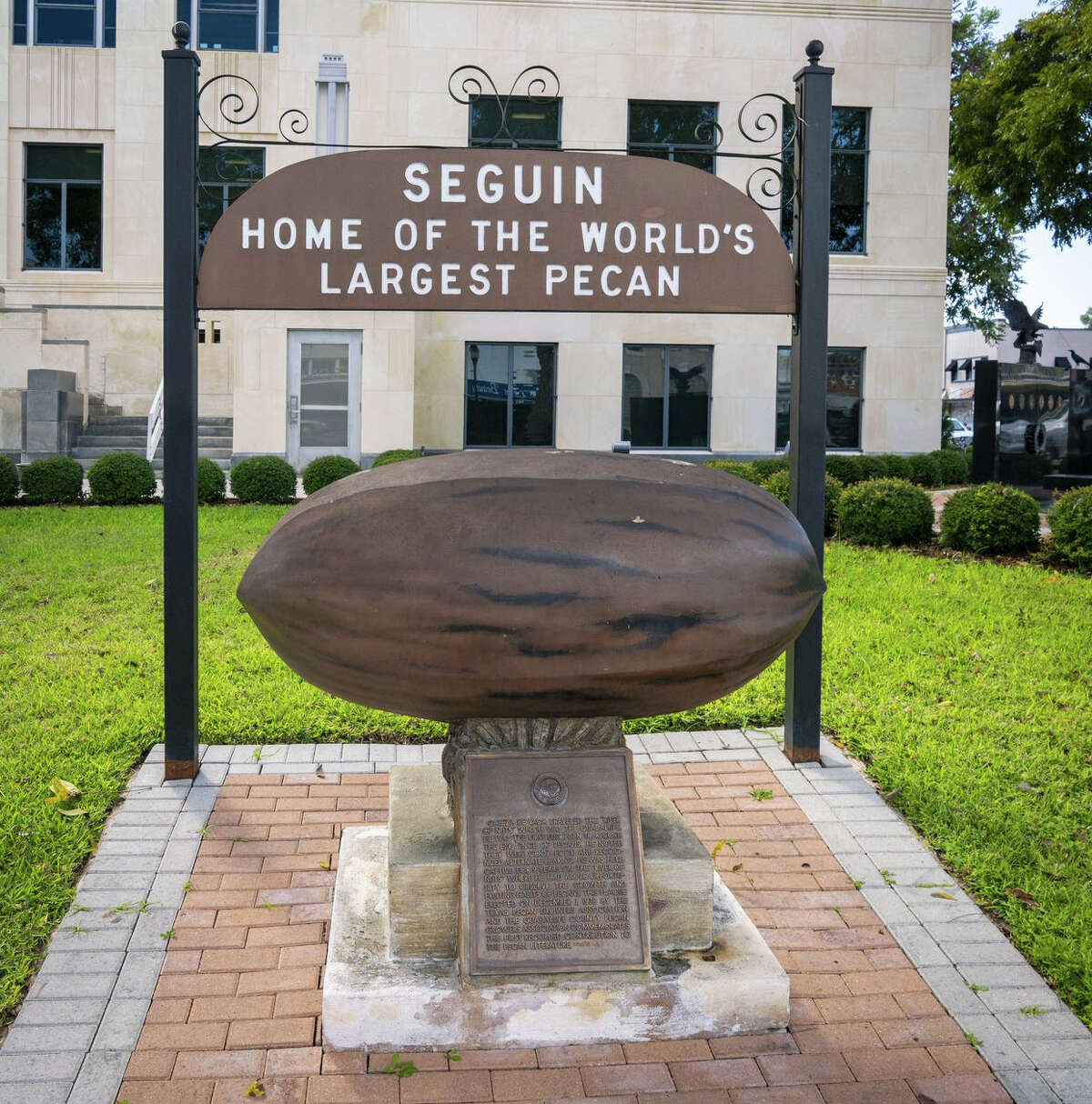 The Original World's Largest Pecan is located in Seguin, Texas.