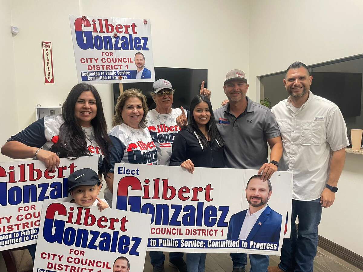 Gilbert Gonzalez had a gathering where his supporters and him celebrated his triumph of continuing to runoff elections. 