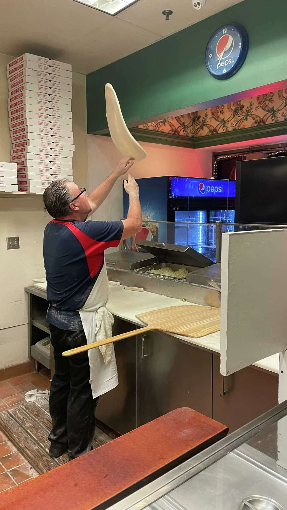 Pietro Sinapi's son, Lou, worked at Sinapi's Pizza & Restaurant under his father.