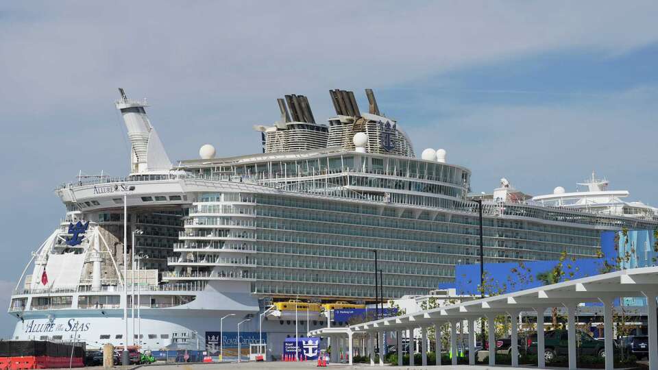 Royal Caribbean's Allure of the Seas is docked Wednesday, Nov. 9, 2022, at Terminal 10 in Galveston.