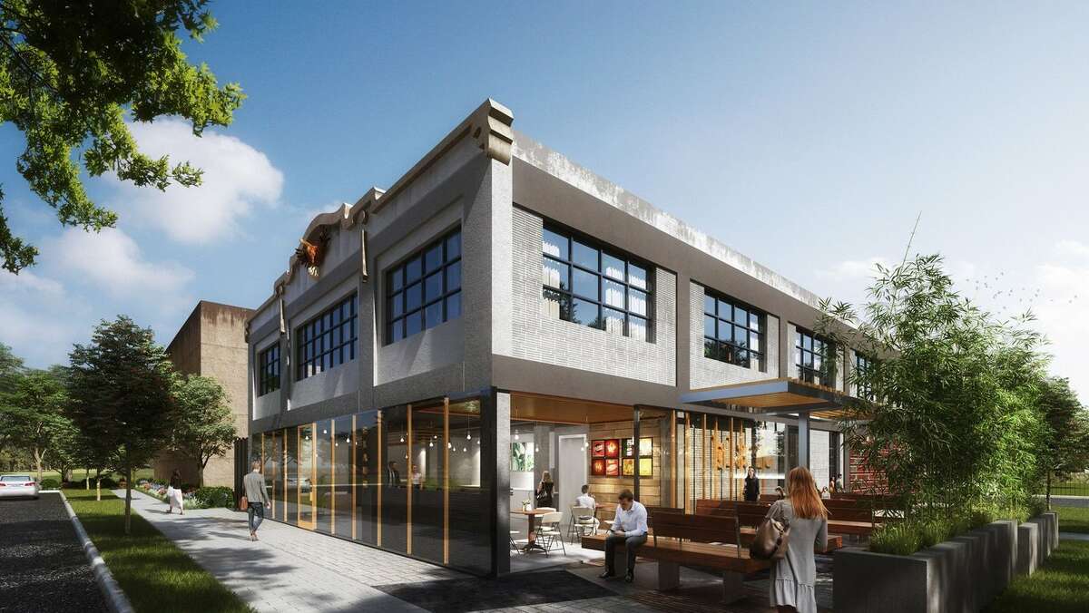 A concept image of Blanc & Noir, a proposed daytime coffee shop and nighttime restaurant and bar in East Downtown.