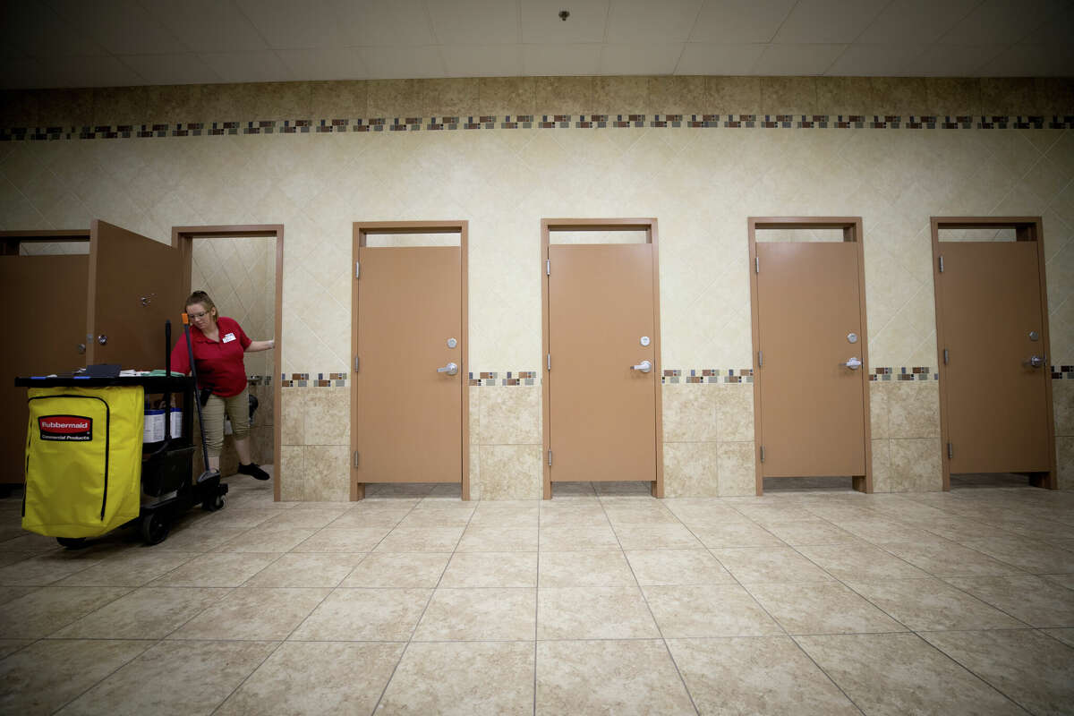 At large Buc-ee's locations, like this one in Terrell, Texas, employees are constantly cleaning the bathrooms.