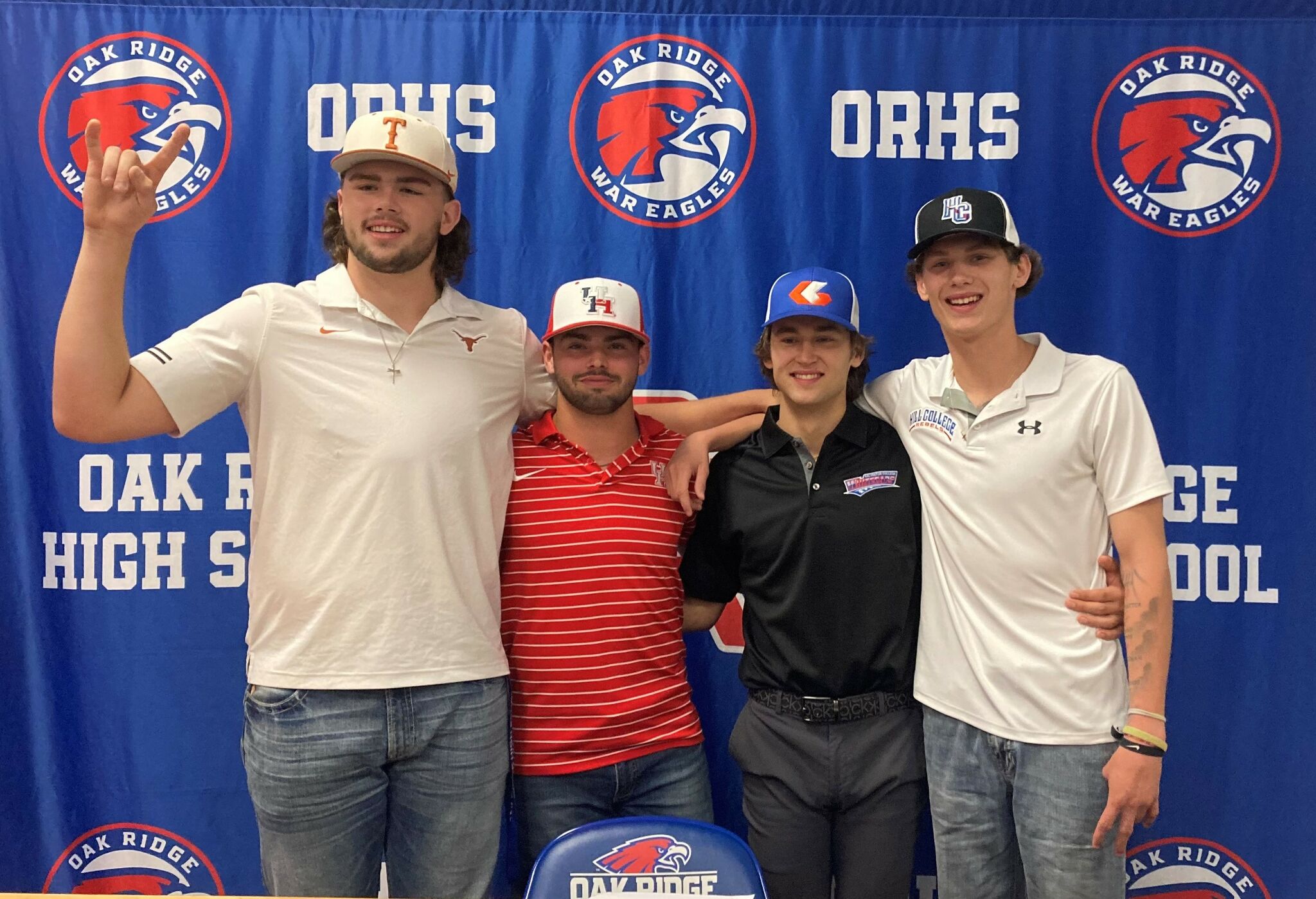 Four Oak Ridge Baseball Players Sign During Ceremony