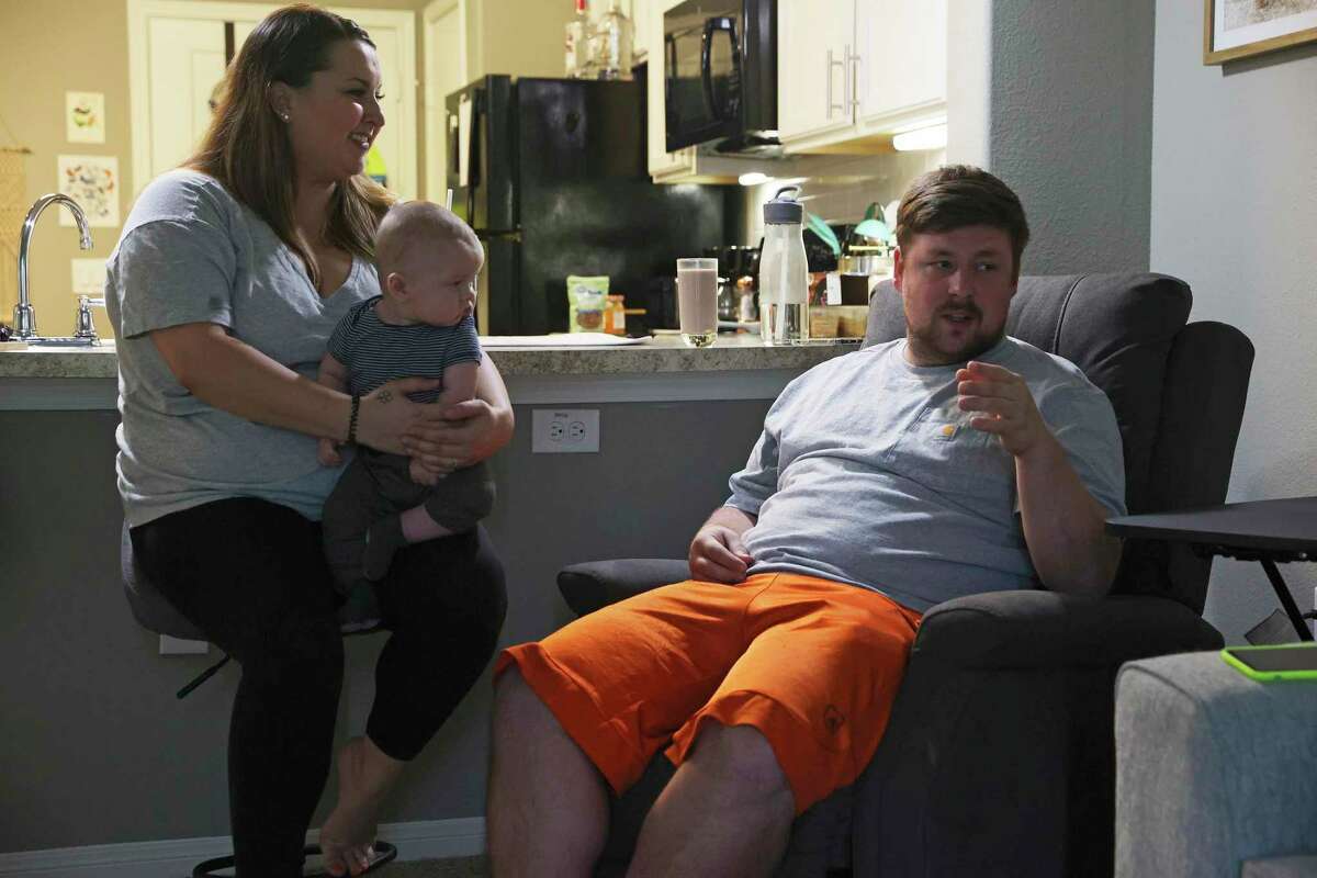 Jimmy Chittenden, shown with son Elliott and wife Ciana, was seriously injured when his then-girlfriend, Sydney Recker, crashed into a work convoy on U.S. 281 in May 2017. Recker’s blood alcohol concentration was measured at .16, twice the legal limit. She was charged with intoxication assault, a felony, but bargained the charge down to obstructing a highway, a misdemeanor. The charge was dismissed after she served two years of probation. “There were no repercussions for her — less than a slap on the wrist,” said Chittenden’s sister, Alysha Clark.