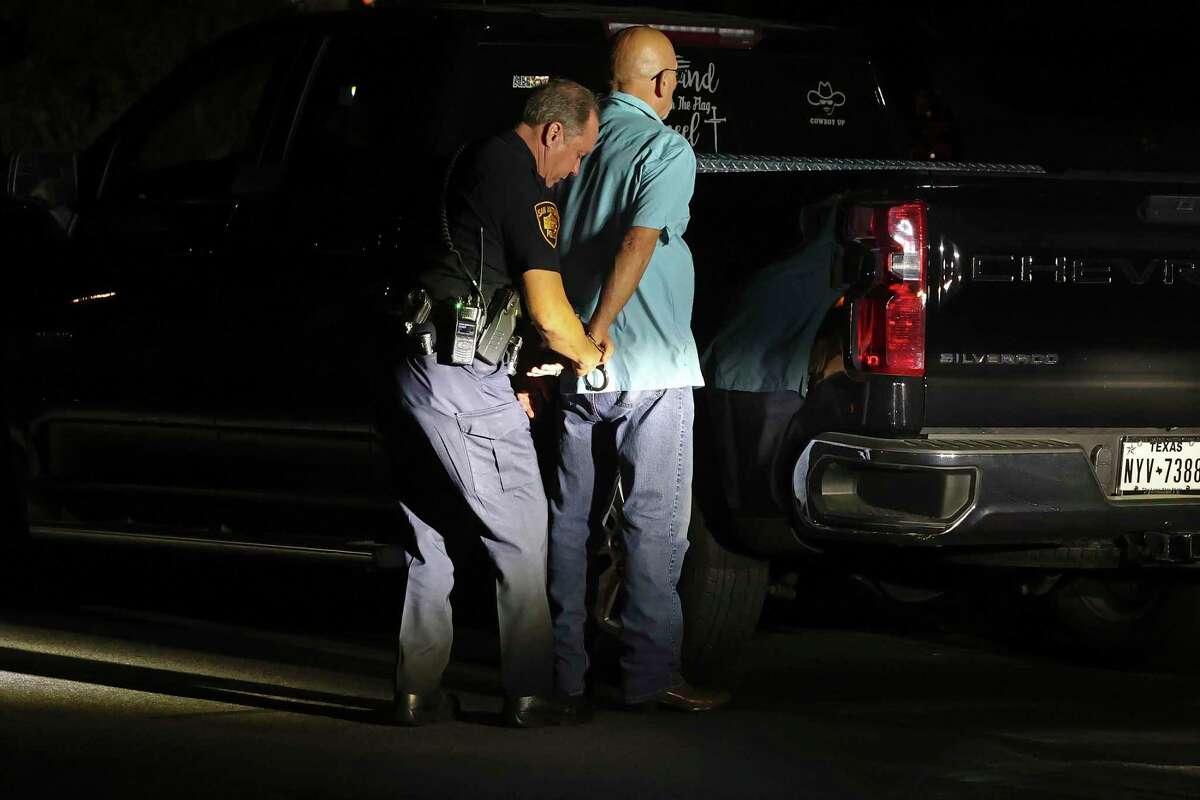 Officer William Kasberg of the San Antonio Police Department’s DWI unit gives a field sobriety test to a motorist he had stopped on suspicion of driving while intoxicated. The man failed the test and was taken into custody. “There is a big culture that involves alcohol,” Kasberg said. 