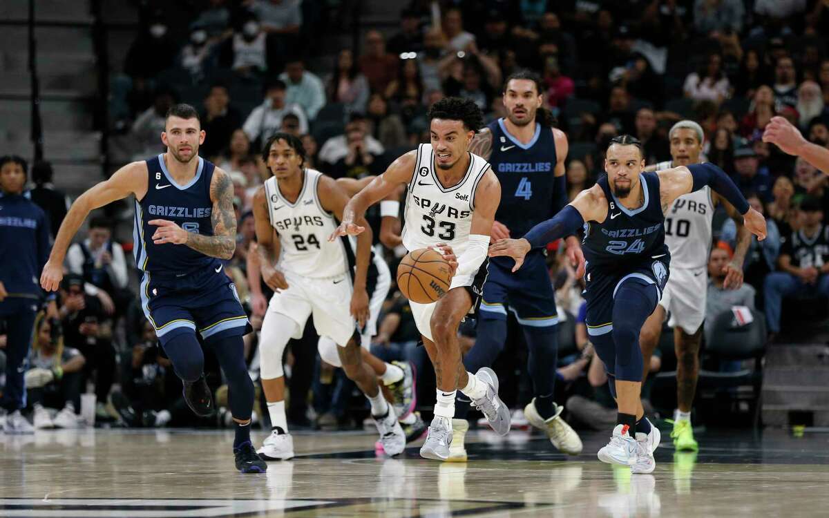 San Antonio Spurs' Tre Jones, Memphis Grizzlies' Tyus Jones