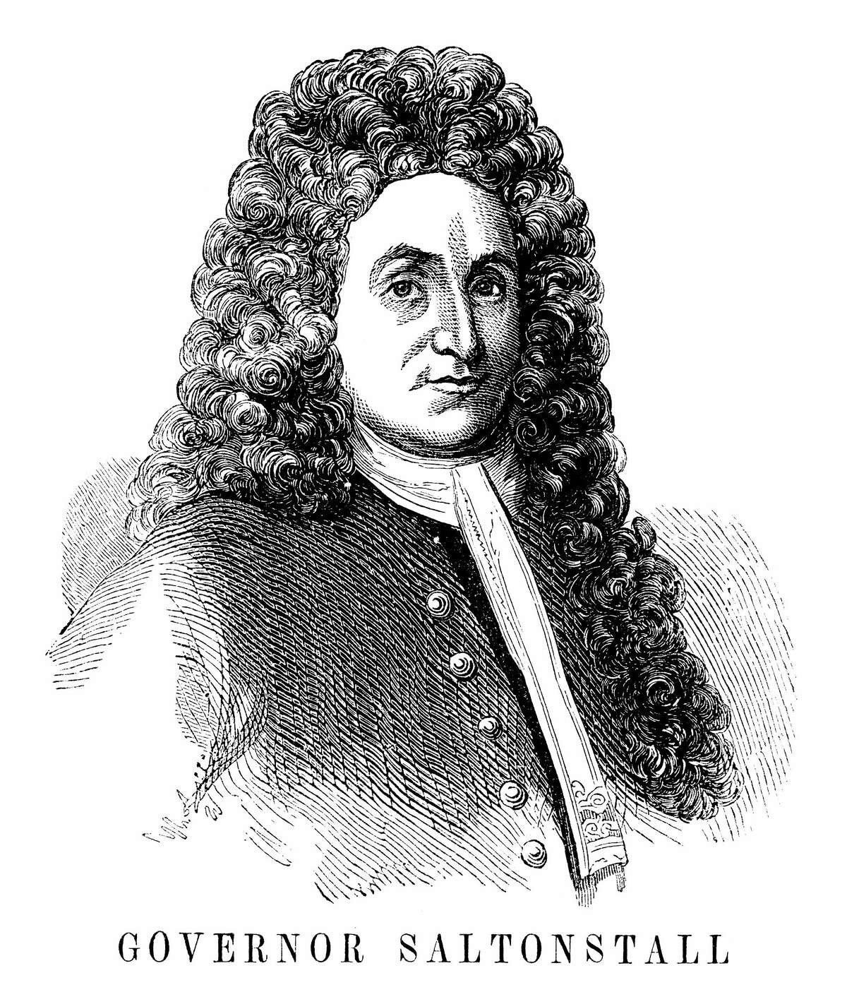 Governor Gurdon Saltonstall - Scanned 1855 Engraving