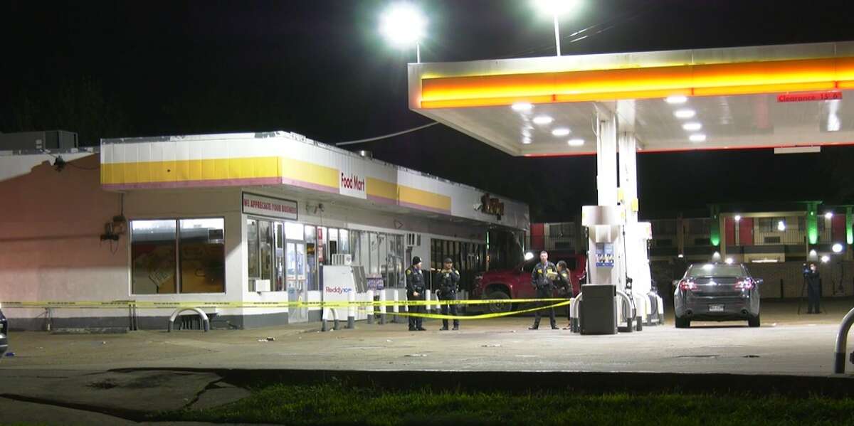 The Houston Police Department responded to a shooting at a south Houston gas station Saturday night. 