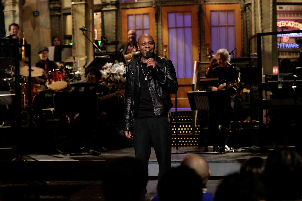 "Saturday Night Live" host Dave Chappelle during the monologue on Nov. 12, 2022.