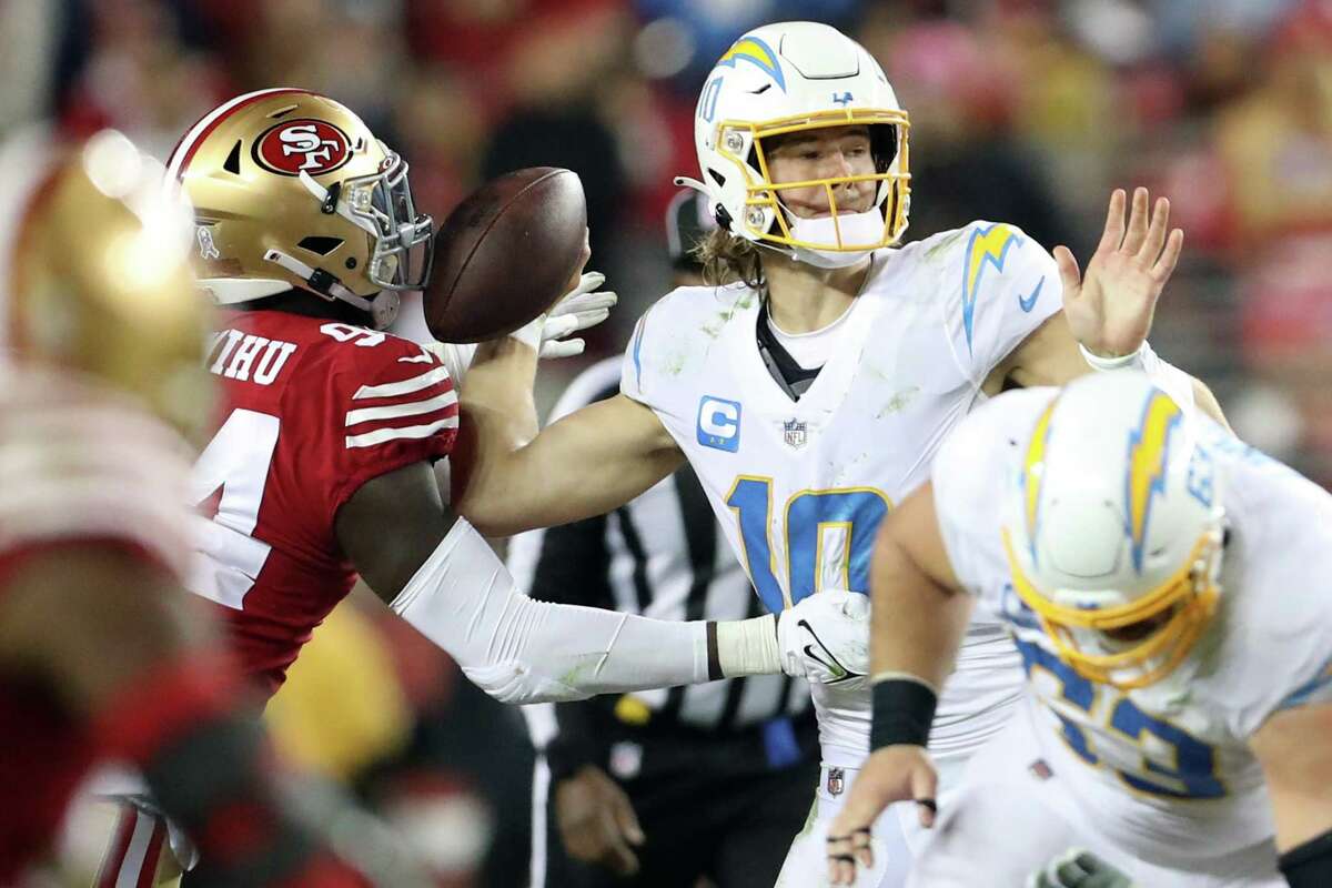 Los Angeles Chargers Game-Used Football vs. San Francisco 49ers on November 13, 2022