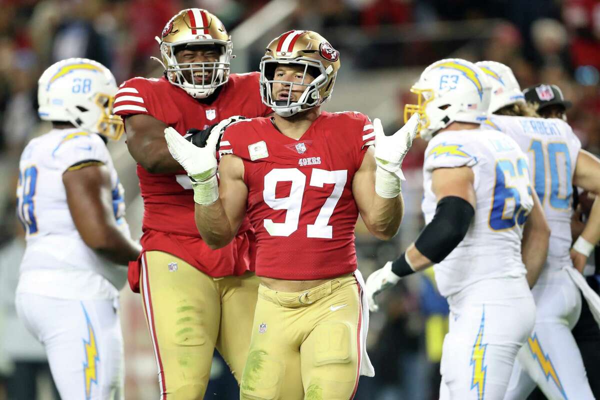 Nick Bosa earned strong PFF grade in 49ers' win despite another sack-less  game – NBC Sports Bay Area & California