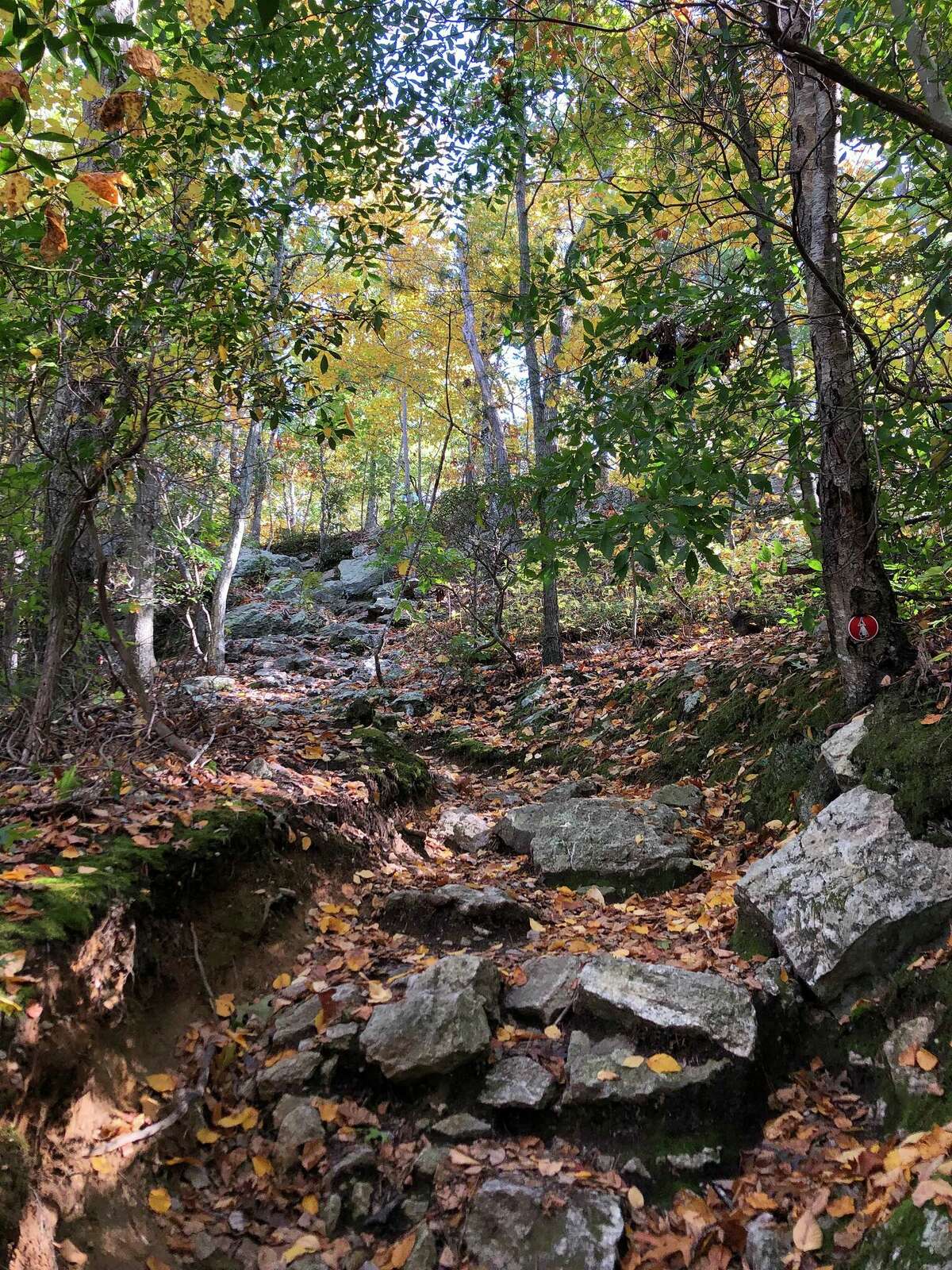 The ascent to the summit is via ridges.
