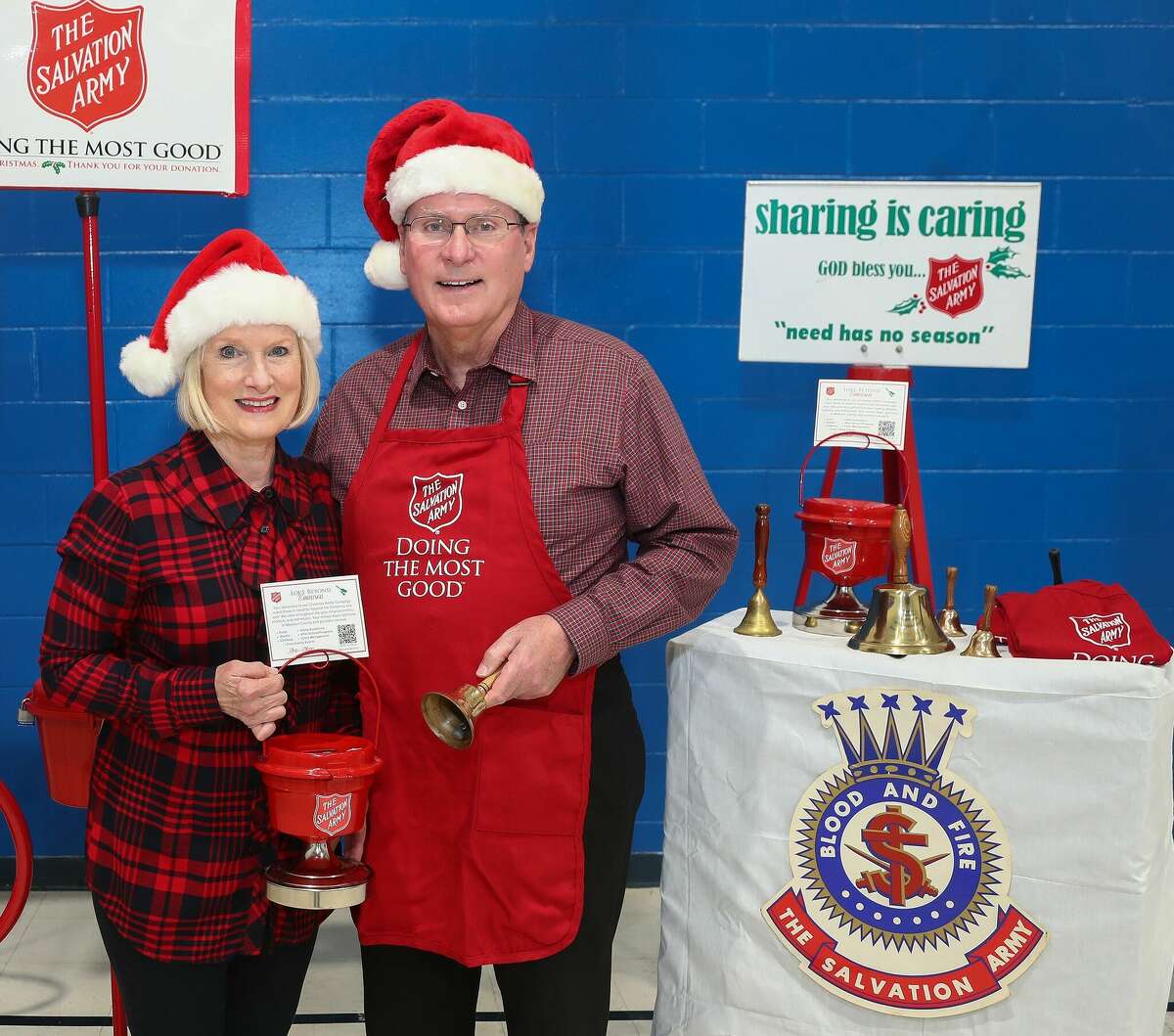 Dr. John and Barb Hoelscher will co-chair the Salvation Army's annual red kettle campaign. All money raised in the area stay in the area to provide food, toys, utility assistance and shelter to the community. 