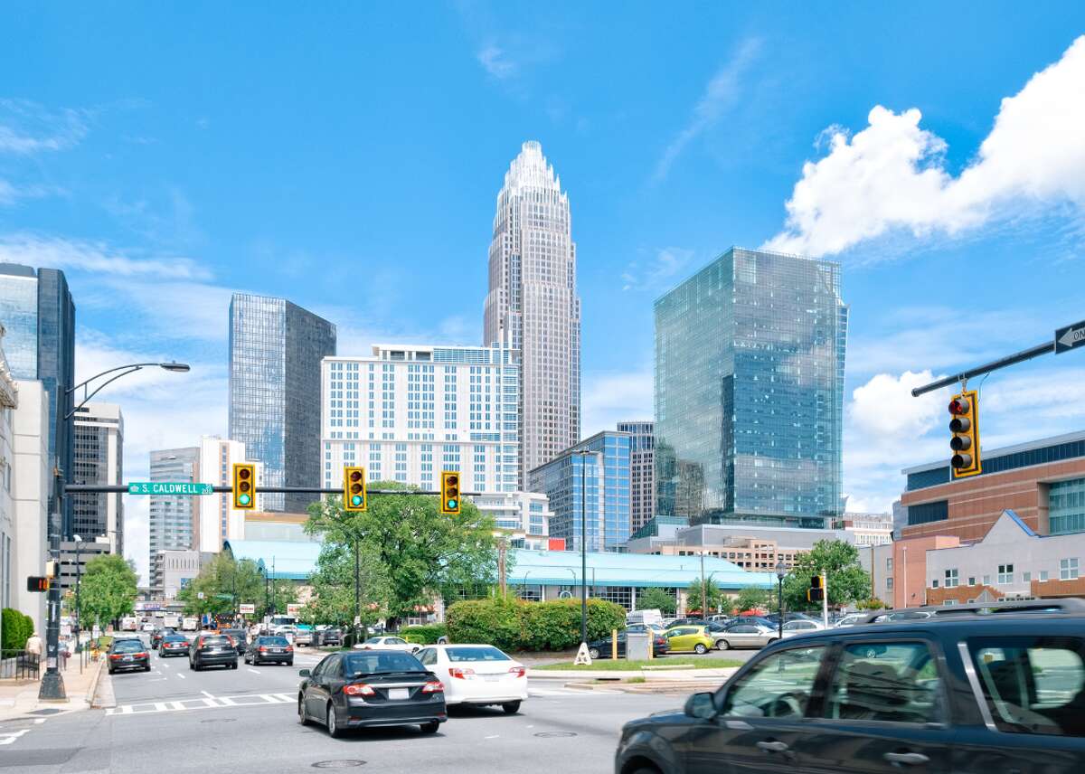 #10. Charlotte, North Carolina - Employed in August 2021: 1.25M - Employed in August 2022: 1.31M - Year-over-year change: 5.2% From August 2021 to August 2022, 64,800 people moved to North Carolina. New Yorkers, in particular, made up a large portion of the influx. Newcomers to the city can find work in the prominent finance and health care industries, with a reasonably average unemployment rate of 7.8%. Bank of America, Atrium Health, and Novant Health are some of the largest employers in the area. The average salary in Charlotte is $55,330.