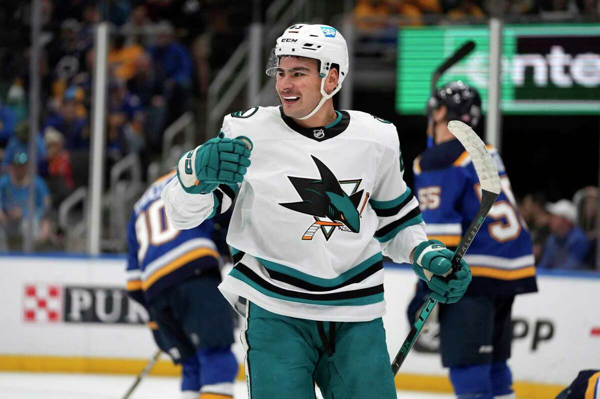 Timo Meier and the Sharks meet the Golden Knights in Las Vegas at 7 p.m. Tuesday (NBCSCA).