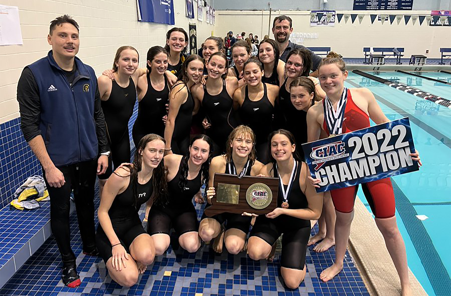 Weston captures ninth straight Class S girls swim championship
