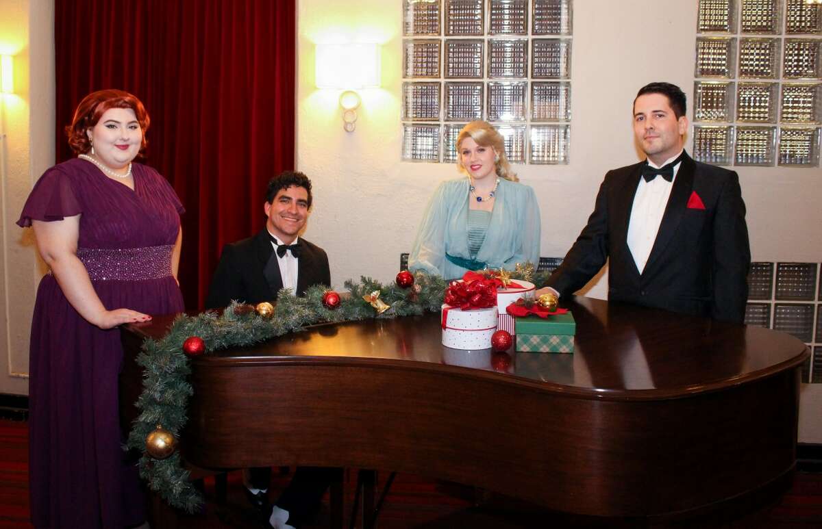 The Woodlawn Theatre's staging of the holiday classic "White Christmas" stars, from left, Laurel Neuhaus, Ivan Ortega, Kate Ragan Davis and John Berring.