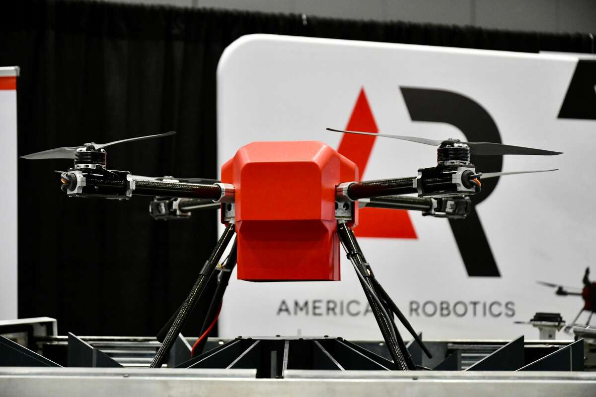 American Robotics' drone is on display at the Executive Oil Conference at the Midland Horseshoe on Nov. 16, 2022.